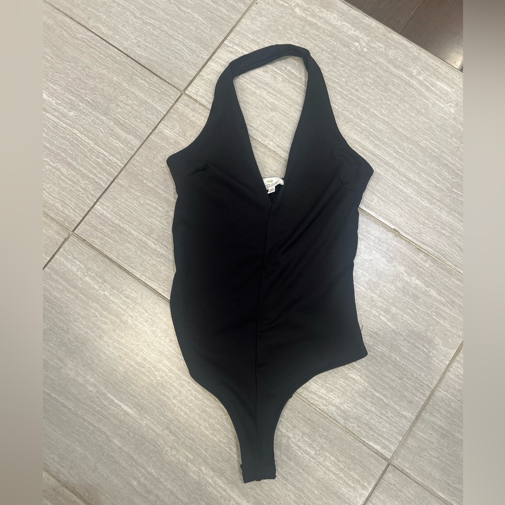 Black Halter Bodysuit